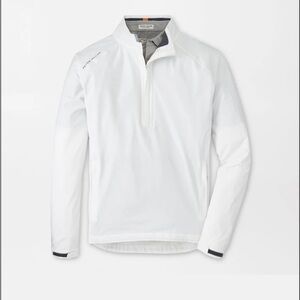 Men’s Peter Millar Shield Half Zip Rain Shell - White XL NWT